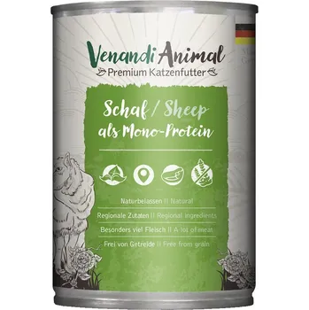 Krmivo pro kočku Venandi Animal skopové maso jako jediný zdroj bílkovin 24× 400 g