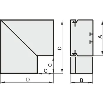 přechodová lišta Polyprofil LV 100x60 úhel plochý