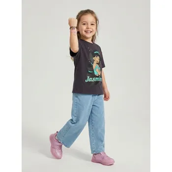 Dívčí spodní prádlo Sinsay - Bavlněná košilka s potiskem Jasmine - šedá - 349IR-90X - 349IR-90X-110