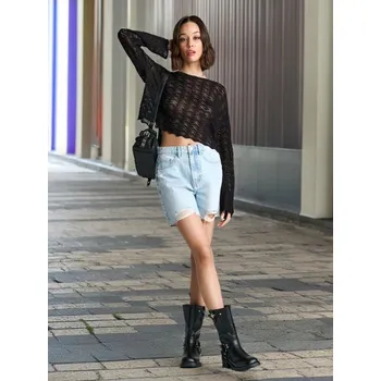 Dámské kraťasy Sinsay - Džínové kraťasy - modrá - ZB194-05J - ZB194-05J-32-1