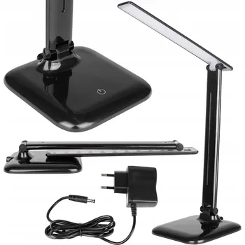 Lampička STOLNÍ LAMPA KANCELÁŘSKÁ 9W LED 4500K LVT MARINA 6687 ČERNÁ