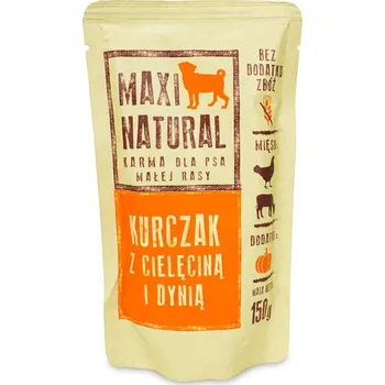 Krmivo pro psa Maxi Natural Krmivo pro psy s kuřecím masem a telecím masem 150g