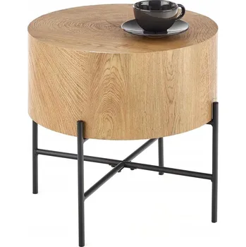Konferenční stolek Konferenční stolek Halmar Brooklyn kulatý 45 x 45 x 45 cm dub přírodní