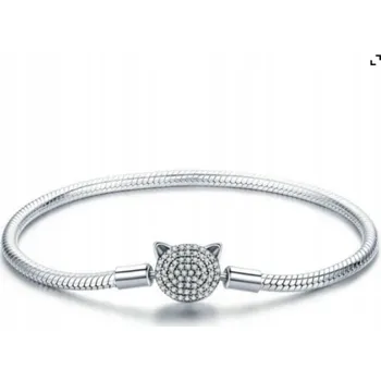 Náramek Modulární náramek STŘÍBRO 925 Kočka 16 cm