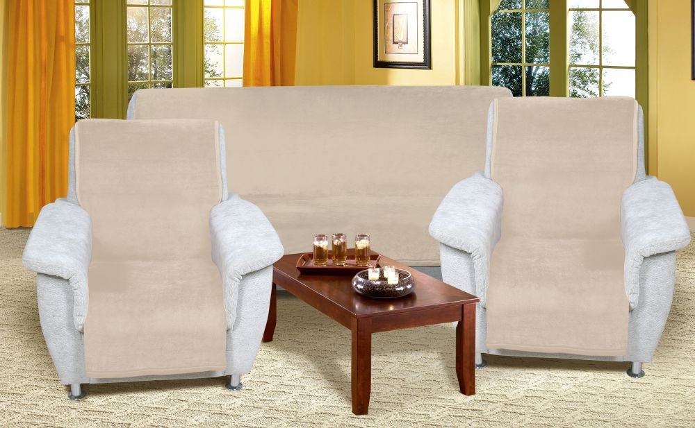 Kvalitex Přehoz na sedací soupravu Micro 3+1+1 béžový1ks 150 x 200 cm, 2 ks 65 x 150cm