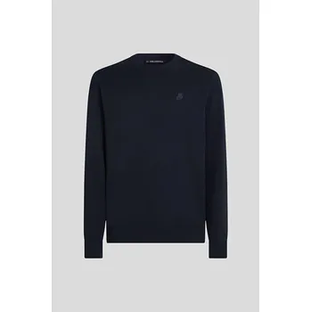 Pánský svetr SVETR KARL LAGERFELD KAMEO LOGO CREWNECK NAVY