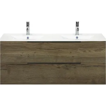 Koupelnový nábytek Koupelnová skříňka s umyvadlem Sanox Seville 120 cm tabacco