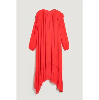 Dámské šaty ŠATY GANT MAXI VISCOSE FRILL DRESS BOLD RED