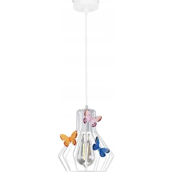 Závěsné stropní svítidlo lustr MOTYLEK BELL růžové loft stropní lampy