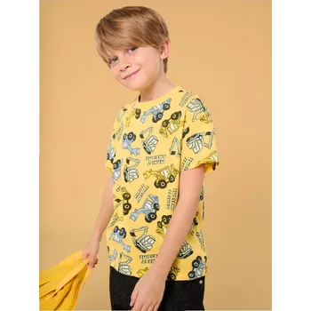 Chlapecké oblečení Sinsay - Tričko s krátkým rukávem - žlutá - 5173R-11X - 5173R-11X-140