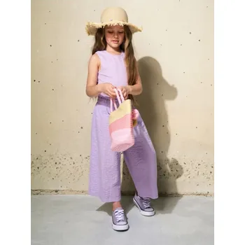 Dívčí kalhoty Sinsay - Široké kalhoty ze strukturované tkaniny - levandulová - 131CI-04X - 131CI-04X-104
