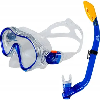 Potápěčské vybavení ACRA Potápěčská sada 2 v 1 PRO DĚTI, MODRÁ, potápěčské brýle + šnorchl