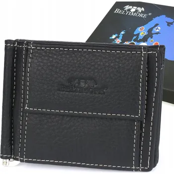 Peněženka Pánská kožená peněženka malá černá s přihrádkou na bankovky a RFiD ochranou Beltimore