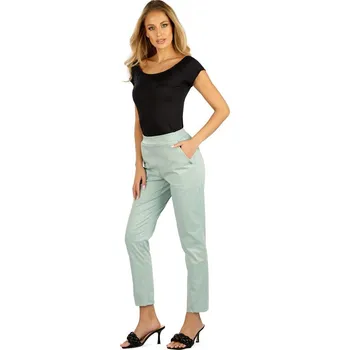 Dámská móda Dámské elastické kalhoty LITEX světle mentolové XL