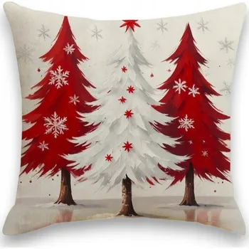 Povlak na polštářek VÁNOČNÍ POVLAK NA POLŠTÁŘ NA DEKORAČNÍ POLŠTÁŘEK JASÁNEK VZOR VÁNOCE 45x45 CM