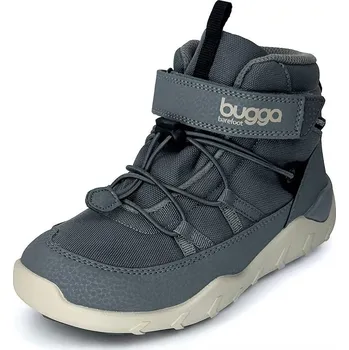 Chlapecká zimní obuv dětské zimní barefootové boty s membránou BUGGA CHRIS Gray B00190-09 Velikost: 27