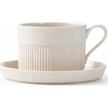 Šálek s podšálkem Matte Pastel béžový 250 ml keramický