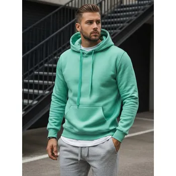 Pánské oblečení Mintová pánská mikina s kapucí BX4946 Velikost: XL