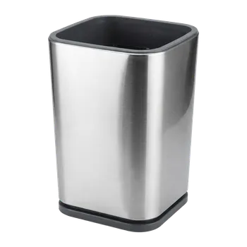 Odkapávač na nádobí Odkapávač na příbory (kuchyňský organizér) nerez matná stříbrná a plast 11x11x17 cm