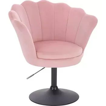 LuxuryForm DESIGN Křeslo FREY VELUR na černém talíři - růžové