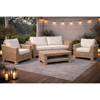 FaKOPA Zahradní ratanová sestava FERRARA - nábytek z přírodního ratanu