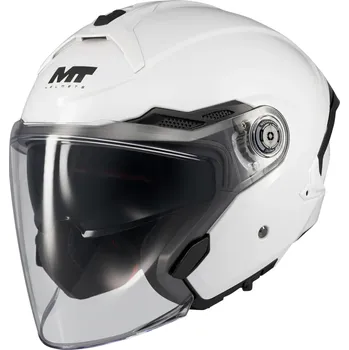 Helma na motorku MT Helmets Otevřená helma na motorku MT Cosmo SV Pure A0 bílá S
