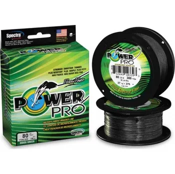Pletená Šňůra PowerPro Zelená 1370m 0,76mm/95kg