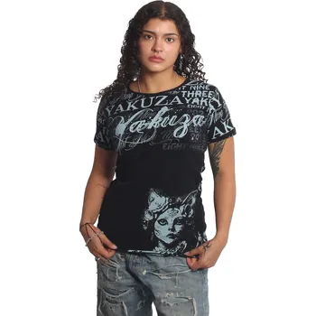 Dámská móda SLEVA Dámské tričko Catz Urban Crew Neck T-Shirt VELIKOST XL BLACK SLEVA