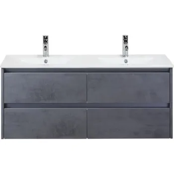 Koupelnový nábytek Koupelnová skříňka s umyvadlem Sanox Dante 121 cm beton antracit