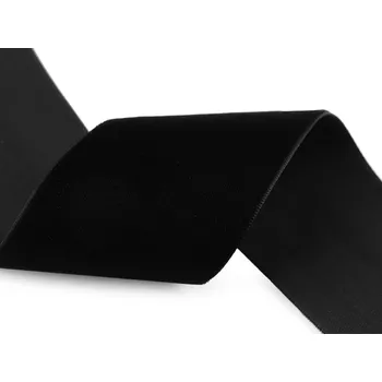 Stuha Sametová stuha šíře 40 mm 2 černá