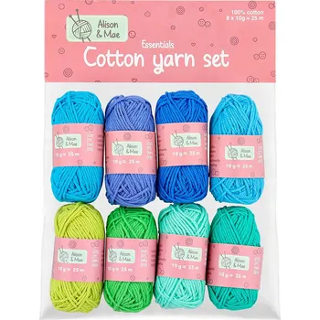 Příze Bavlněné příze Alison & Mae sada 8 ks