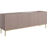 Komoda Nicole 200 - Meble Bogart Antická Růžová / Zlatá 200x85 cm