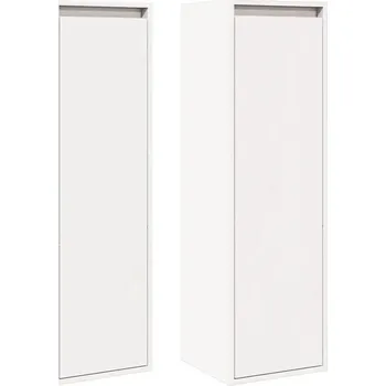 Komoda Závěsná skříňka 30x30x100 bílá borovice, masivní dřevo