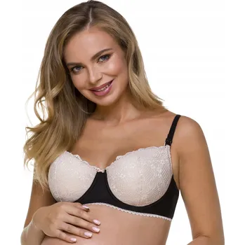 Podprsenka Na kojení podprsenka Lupoline 3116 béžová a černá, velikost 65F