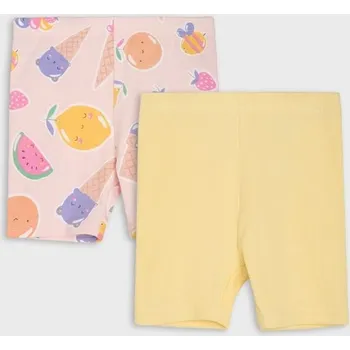 Dívčí kalhoty Sinsay - Sada 2&nbsp;legín - pastelová růžová - 468DG-03X - 468DG-03X-80