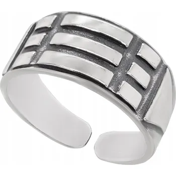 Prsten Stříbrný pečetní prsten ryzost 925 PRSTEN ATLANTŮ Stříbro Oxidované + Gravírování | vel. 32