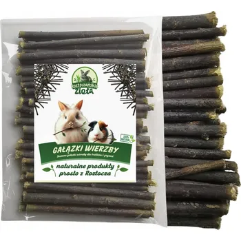 Krmivo pro hlodavce Přírodní kousátko Roztoczańskie zioła větvičky vrby 150 g bez cukru