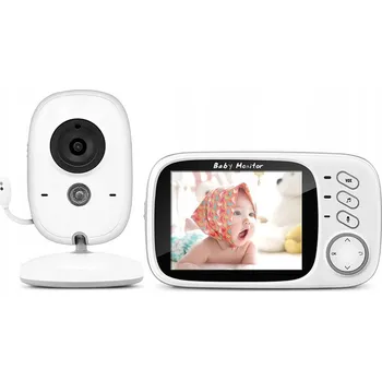 IP kamera Elektronická chůvička Boifun bílá s LCD kamerou, nahráváním a nočním režimem