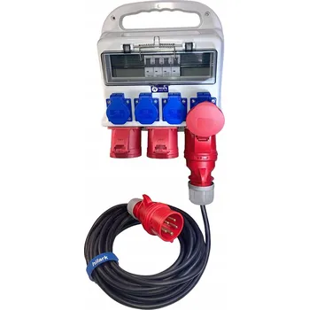 Rozvaděč Stavební rozvaděč s jističem 2x32A + 4x230V PCE + prodlužovací kabel 3m