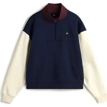Dámské oblečení mikina dámská VANS COLORBLOCK HALF ZIP MOCK DRESS BLUES/PORT ROYALE - XL