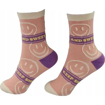 Dámské ponožky Dámské dlouhé Ponožky Keep Smile And Sweet, vícebarevné, velikost 36-40