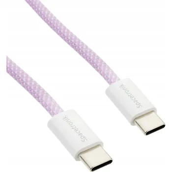 Datový kabel Kabel Spacetronik USB typ C - USB typ C 2 m fialový