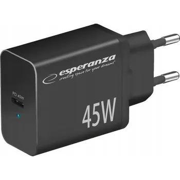 Síťová nabíječka Esperanza 45W USB-C PD (EZC108K)