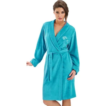 Dámské noční prádlo Dámský župan froté Hannah tyrkysový - M