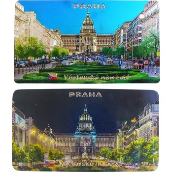 Hračka Magnet oboustraný Václavské náměstí DEN/NOC