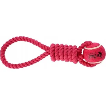 Hračka pro psa Dingo Hračka pro psy - Míček tenisový s držadlem Fresh 6,2x41cm růžový