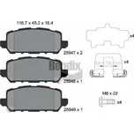 Sada brzdových destiček, kotoučová brzda BENDIX Braking BPD2277