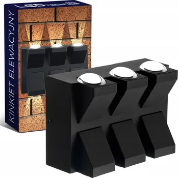 Nástěnné svítidlo Nástěnné svítidlo LEDTechnics černé, integrovaný LED zdroj 6 W