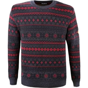 Pánská móda Kama Merino svetr 4057 111 - tmavě šedá XXL