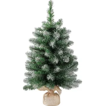 Vánoční stromek Vánoce Mini stromek MagicHome Belo, jedle v jutě, extra hustý, 60cm